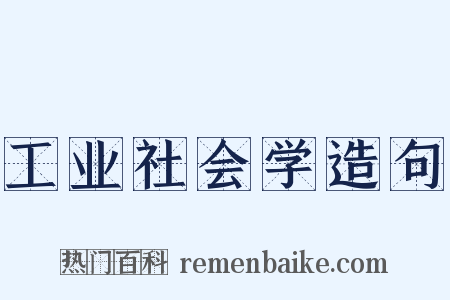 工业社会学造句是什么意思的图片
